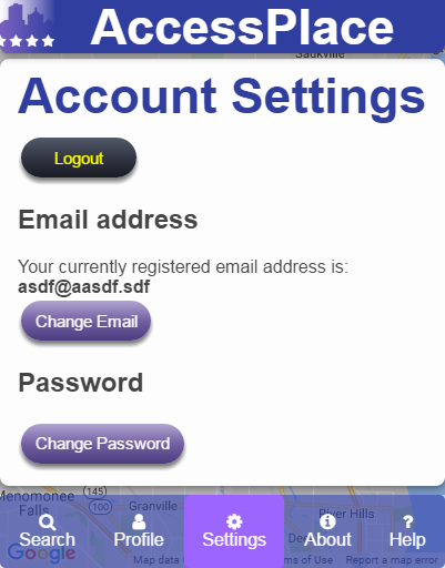 Screenshot of Login button when in non-mobile view